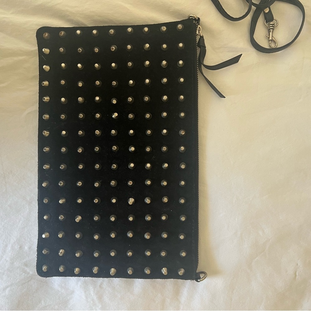 BLACK STUDED PUNK CLUTCH